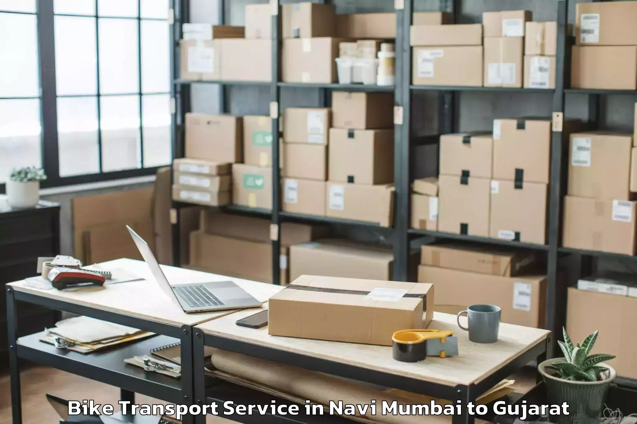 Top Navi Mumbai to Upleta Bike Transport Available